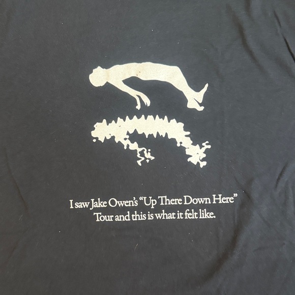 Jack Owen Black Graphic T-Shirt with White Print Large - Picture 3 of 4